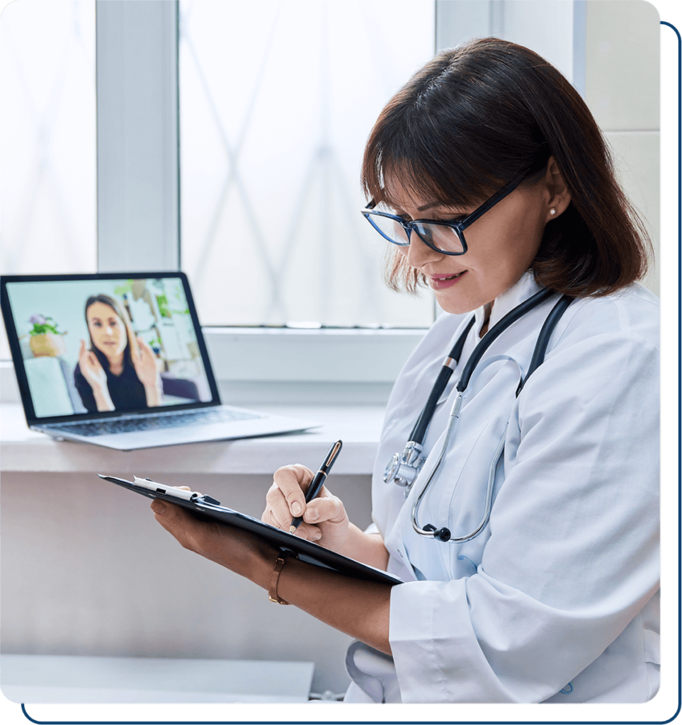 doctor writing
